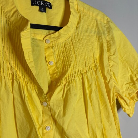 J. Crew Yellow Poplin short sleeve mini dress - Picture 3 of 6